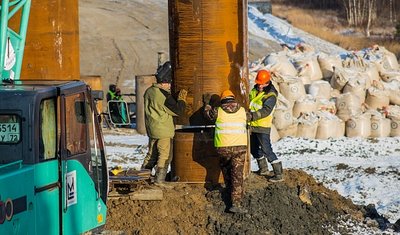 На трассе Надым - Салехард на Ямале ведется строительство четырех мостов