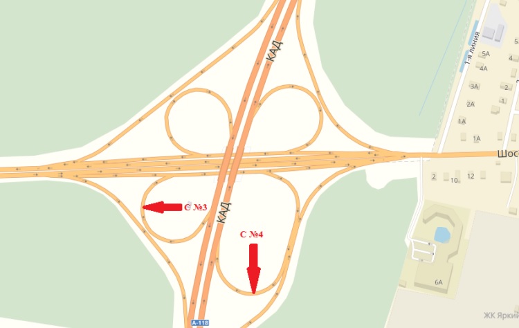 На развязке КАД Петербурга с Колтушским шоссе перекроют два съезда